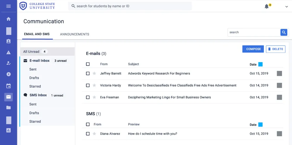 Personalized outreach from the advising workflow