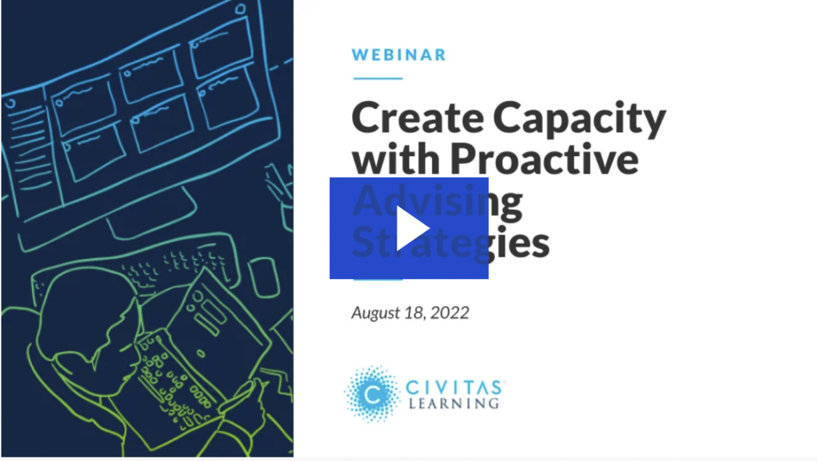 On demand webinar: Create Capacity with Proactive Advising Strategies