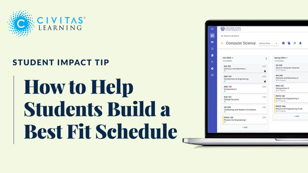 How to Help Students Build a Best Fit Schedule